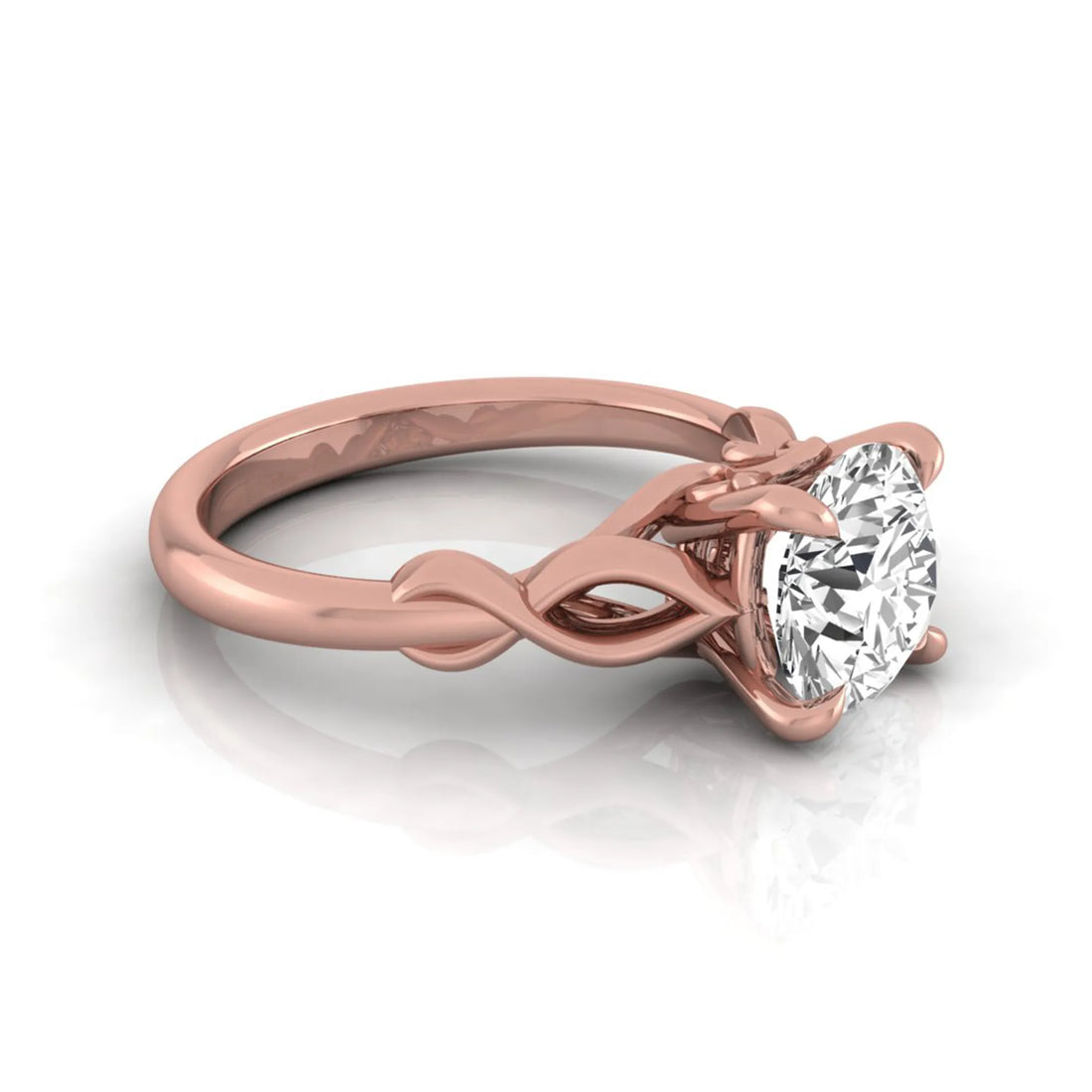 OctaPearl 1.5 ct Round Cut Lab Grown Diamond Infinity Solitaire Engagement Ring