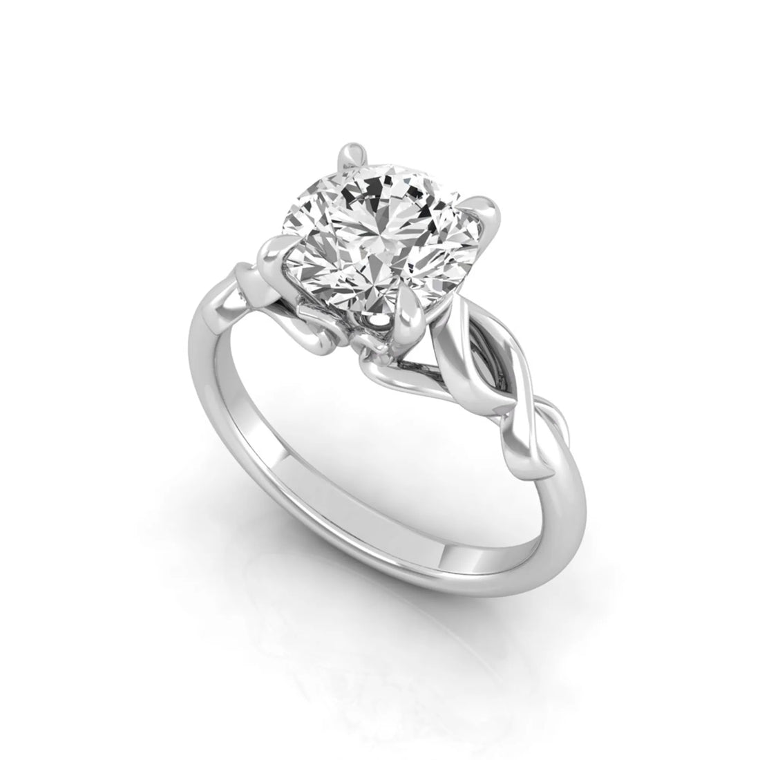 OctaPearl 1.5 ct Round Cut Lab Grown Diamond Infinity Solitaire Engagement Ring
