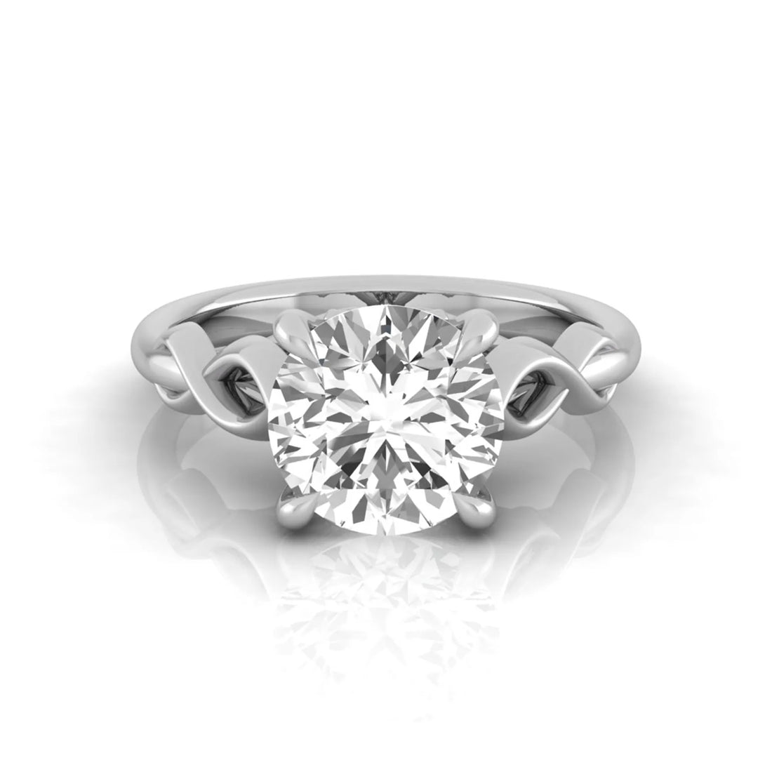 OctaPearl 1.5 ct Round Cut Lab Grown Diamond Infinity Solitaire Engagement Ring