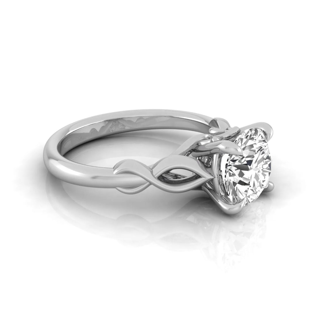 OctaPearl 1.5 ct Round Cut Lab Grown Diamond Infinity Solitaire Engagement Ring