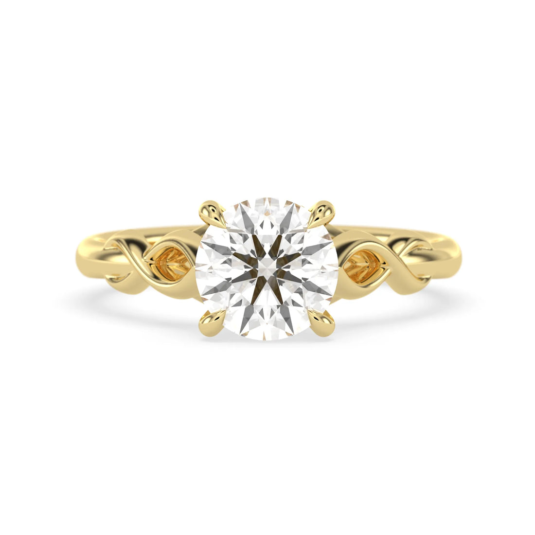 OctaPearl 1.5 ct Round Cut Lab Grown Diamond Infinity Solitaire Engagement Ring