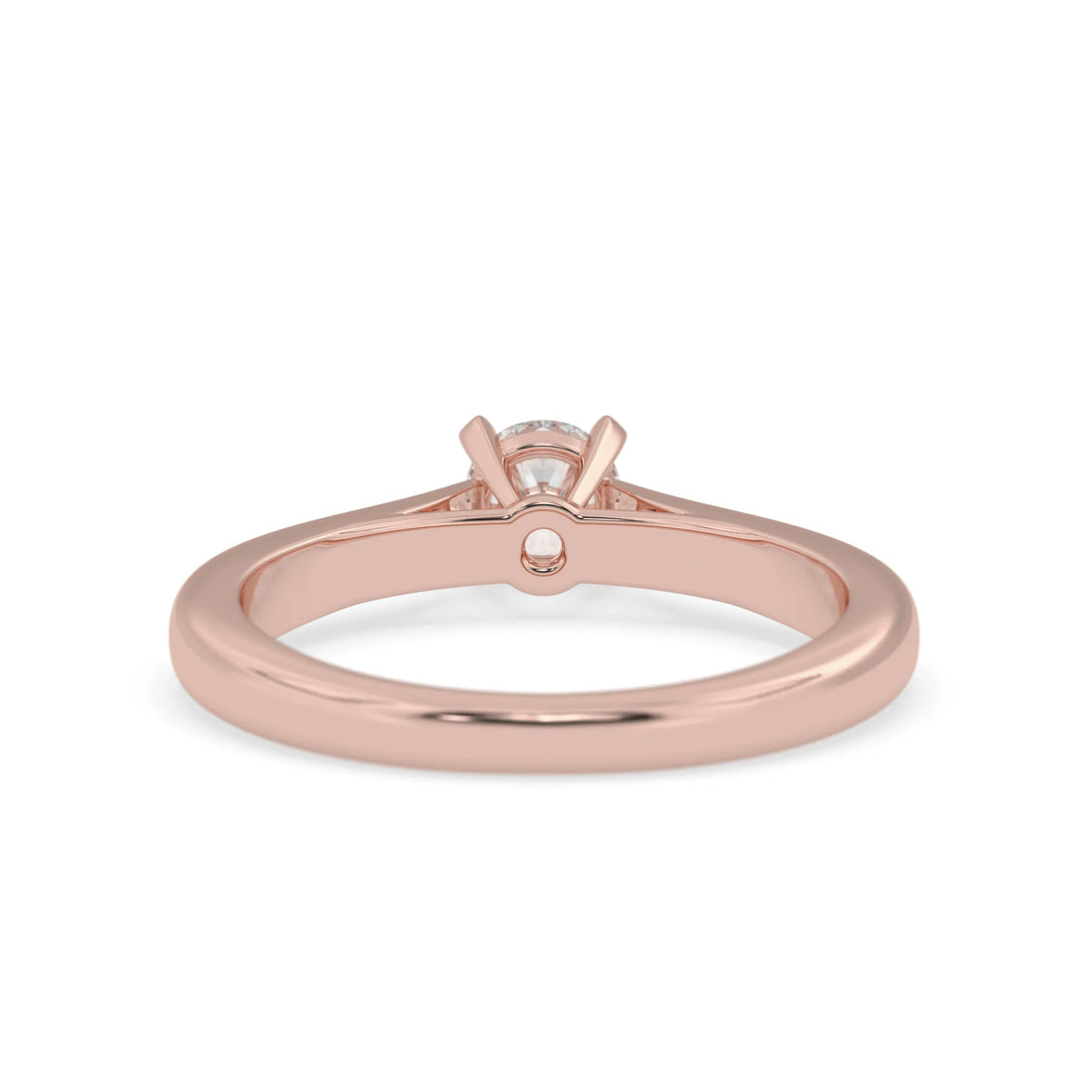 OctaPearl Round Cut Lab Grown Diamond Solitaire Engagement Ring