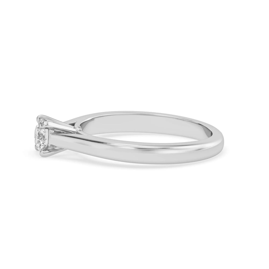 OctaPearl Round Cut Lab Grown Diamond Solitaire Engagement Ring