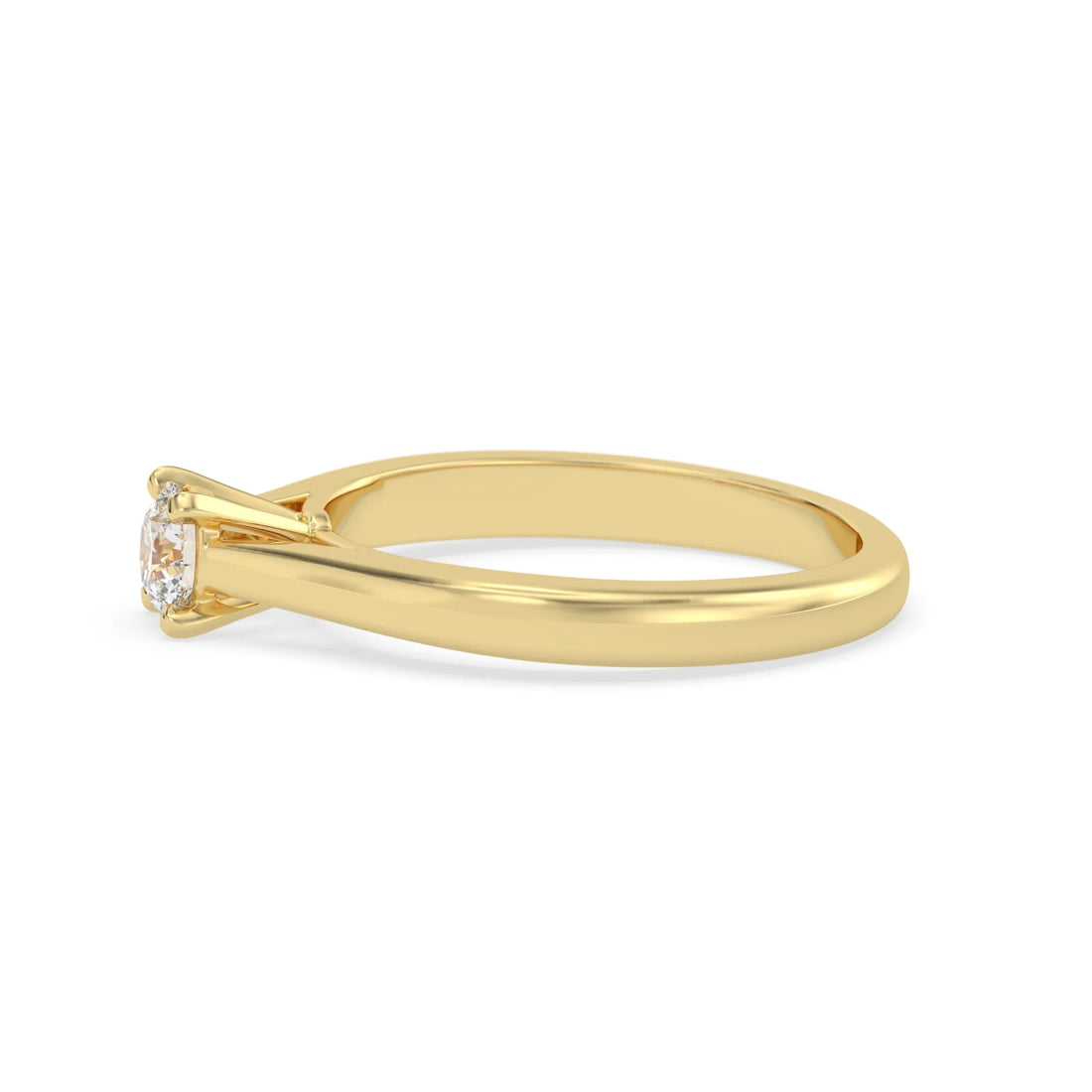 OctaPearl Round Cut Lab Grown Diamond Solitaire Engagement Ring