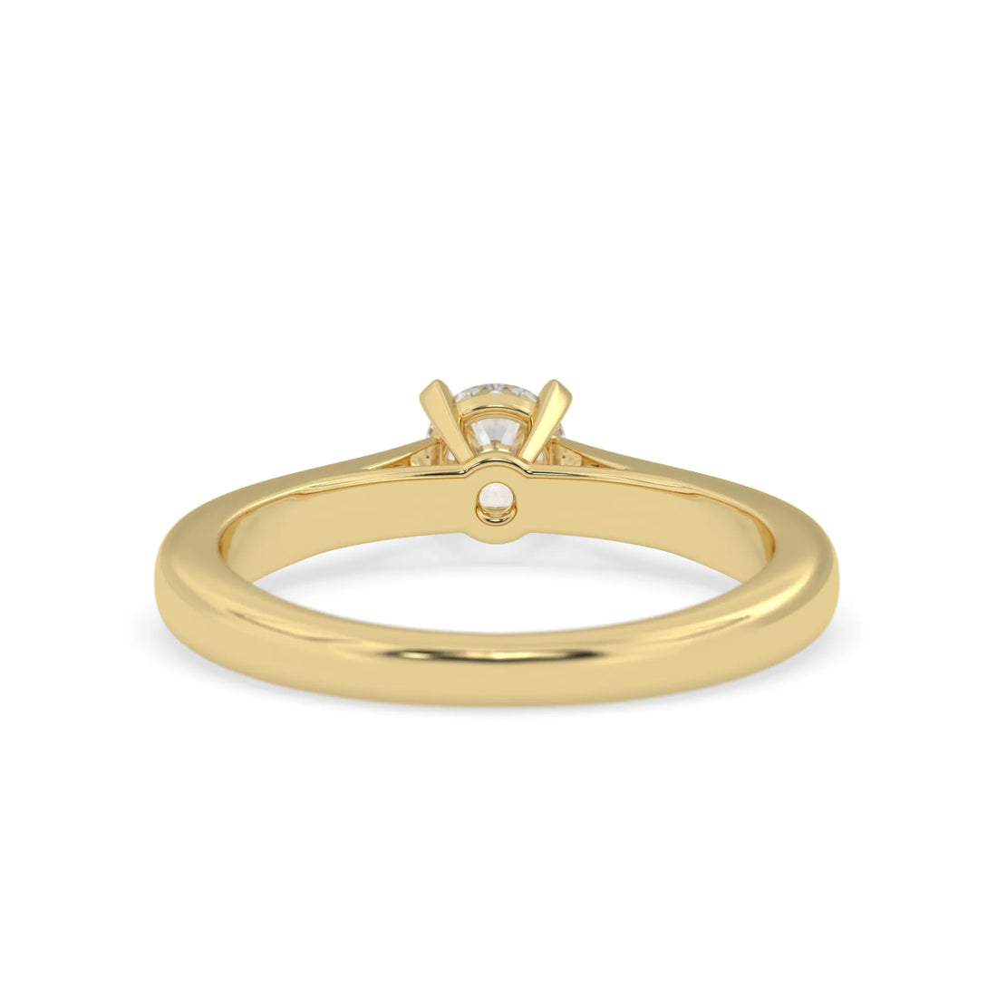 OctaPearl Round Cut Lab Grown Diamond Solitaire Engagement Ring