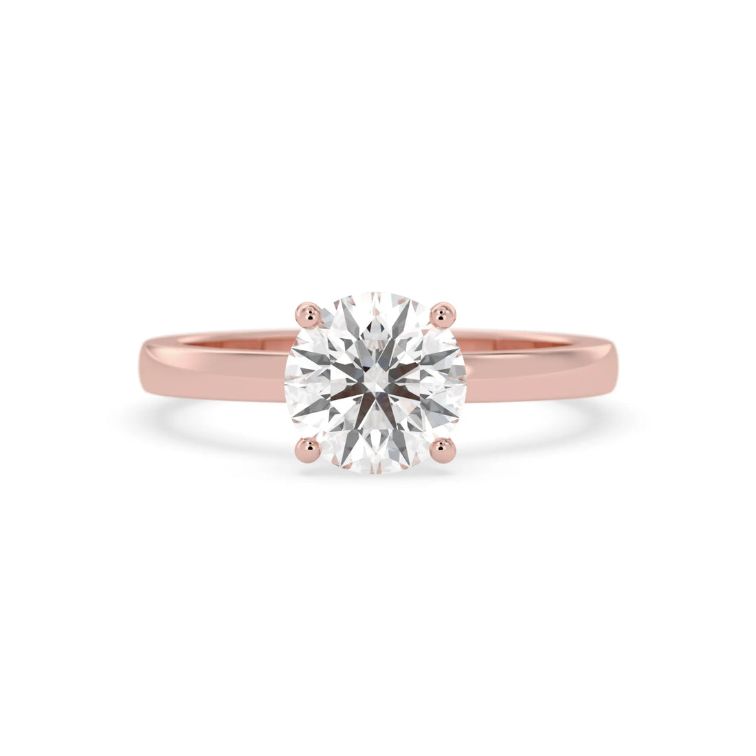 OctaPearl 2.04 ct Round Cut Lab Grown Diamond Solitaire Engagement Ring