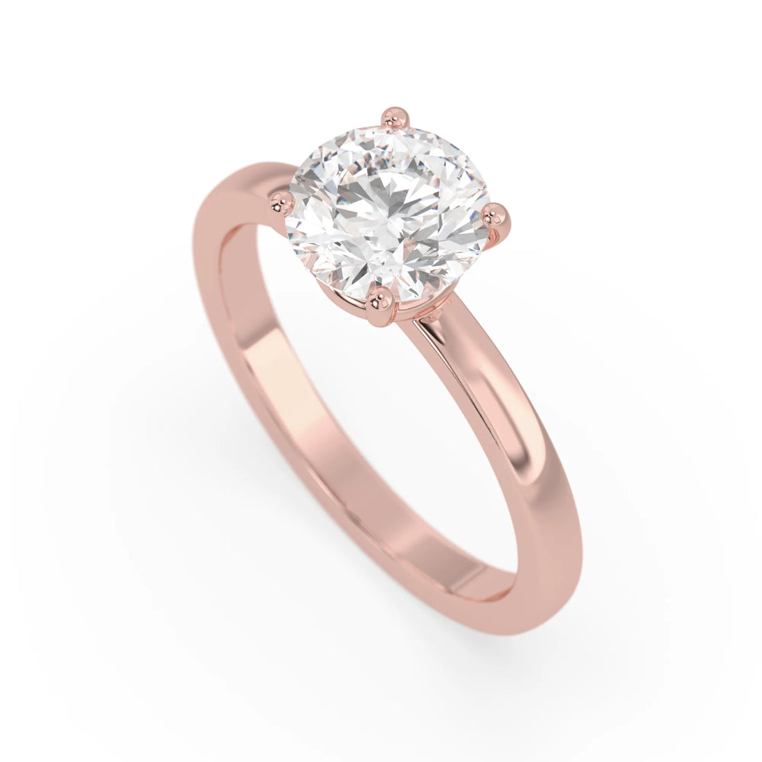 OctaPearl 2.04 ct Round Cut Lab Grown Diamond Solitaire Engagement Ring