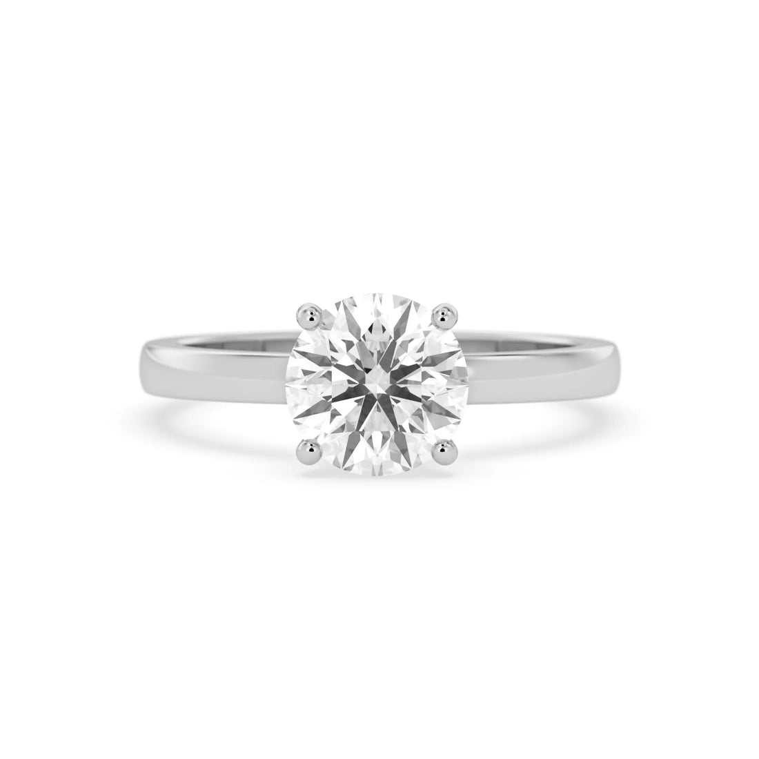OctaPearl 2.04 ct Round Cut Lab Grown Diamond Solitaire Engagement Ring