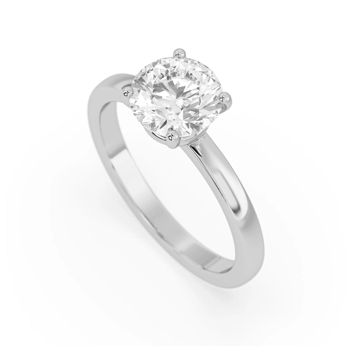 OctaPearl 2.04 ct Round Cut Lab Grown Diamond Solitaire Engagement Ring