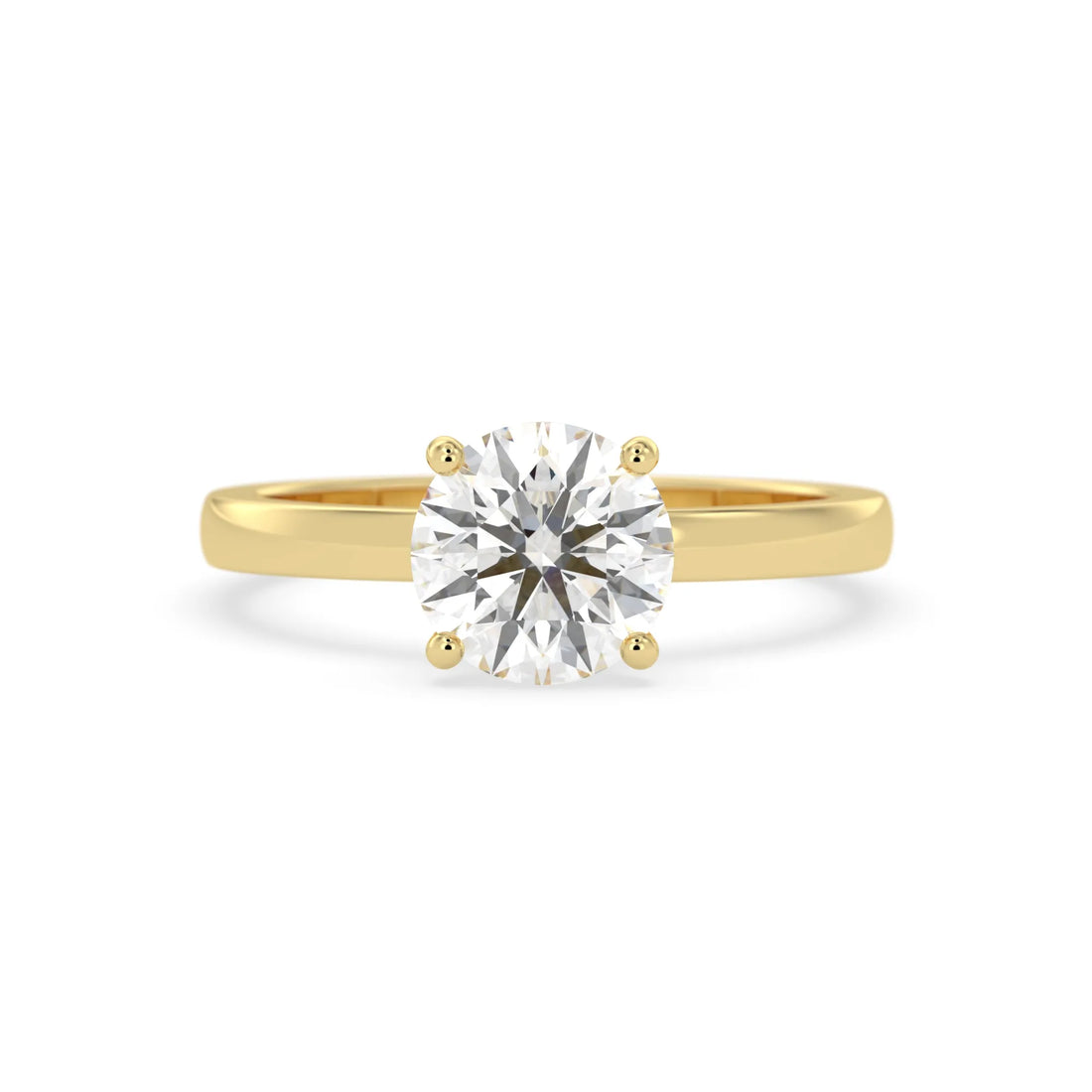 OctaPearl 2.04 ct Round Cut Lab Grown Diamond Solitaire Engagement Ring