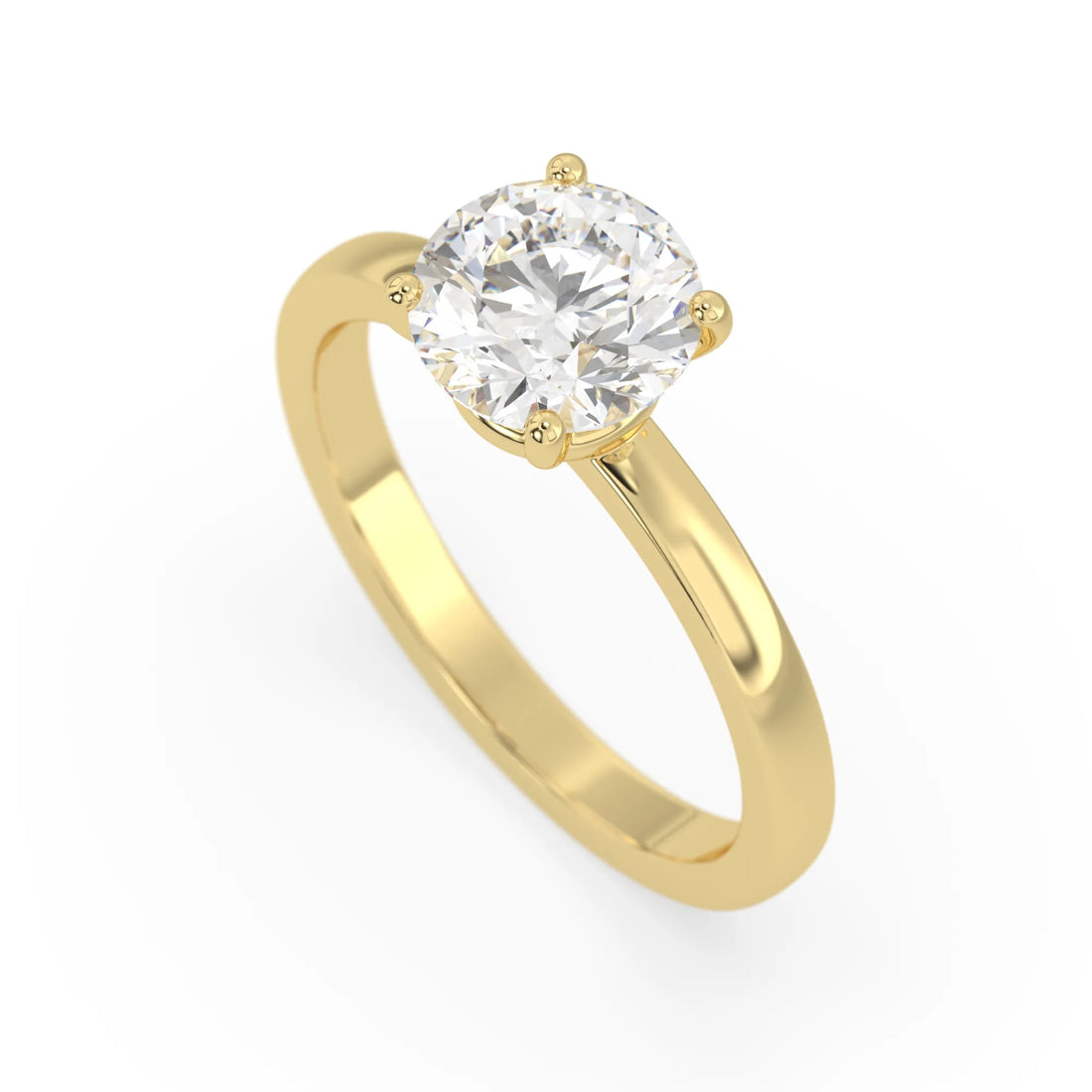 OctaPearl 2.04 ct Round Cut Lab Grown Diamond Solitaire Engagement Ring