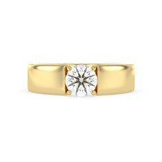 1 ct Round Cut Lab Grown Diamond Solitaire Men's Engagement Ring