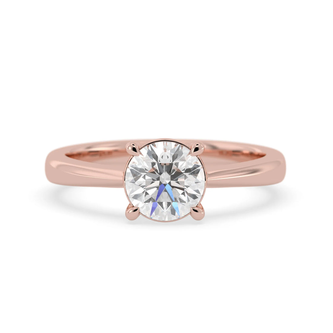 OctaPearl 1.5 ct Round Cut Lab Grown Diamond Solitaire Engagement Ring