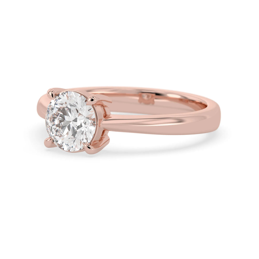 OctaPearl 1.5 ct Round Cut Lab Grown Diamond Solitaire Engagement Ring