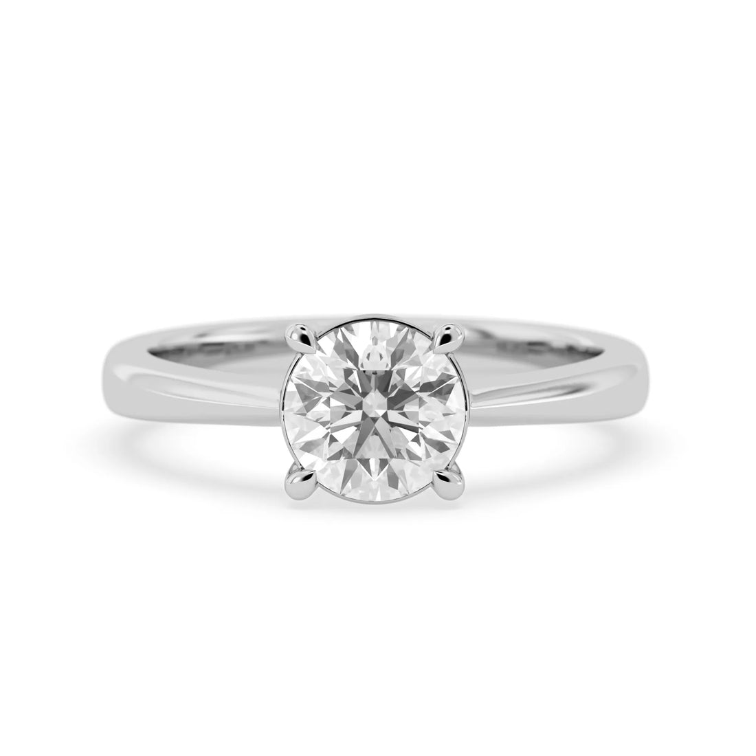 OctaPearl 1.5 ct Round Cut Lab Grown Diamond Solitaire Engagement Ring