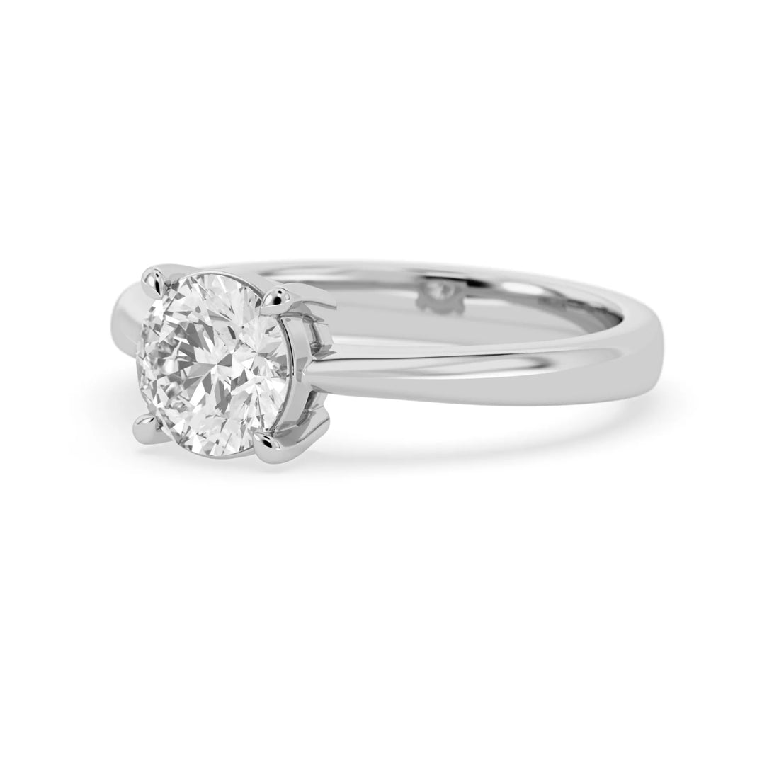 OctaPearl 1.5 ct Round Cut Lab Grown Diamond Solitaire Engagement Ring