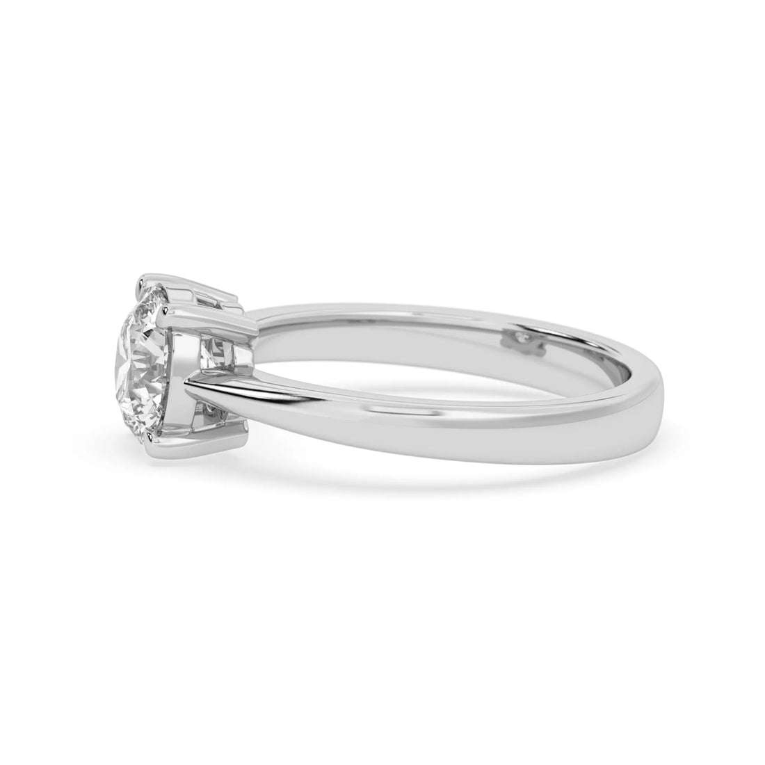 OctaPearl 1.5 ct Round Cut Lab Grown Diamond Solitaire Engagement Ring