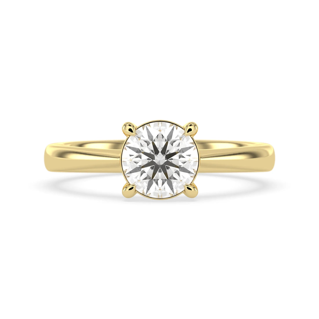 OctaPearl 1.5 ct Round Cut Lab Grown Diamond Solitaire Engagement Ring