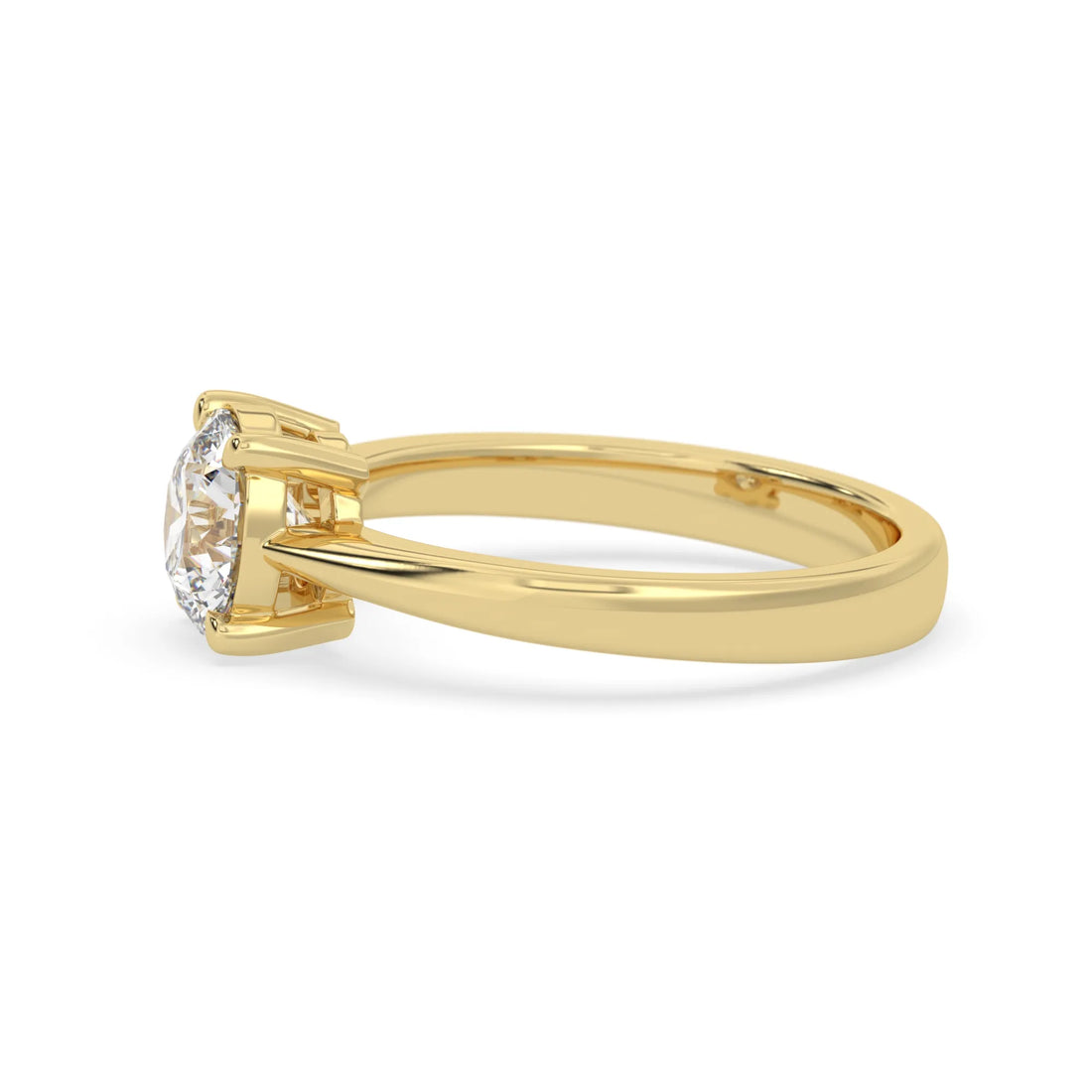 OctaPearl 1.5 ct Round Cut Lab Grown Diamond Solitaire Engagement Ring