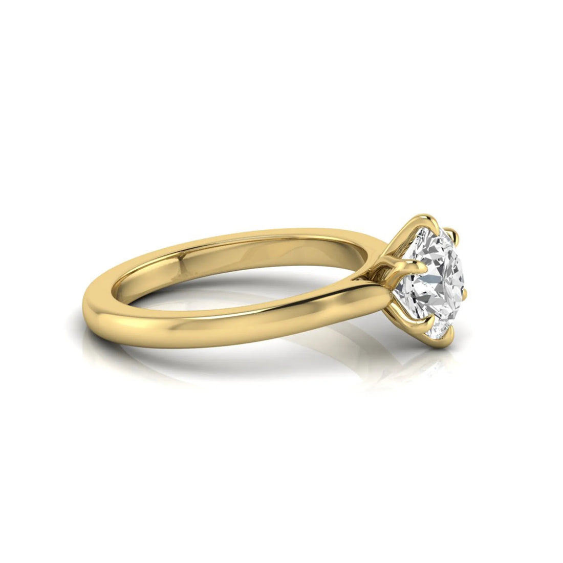 OctaPearl 1 ct Round Cut Prong Set Lab Grown Diamond Solitaire Engagement Ring