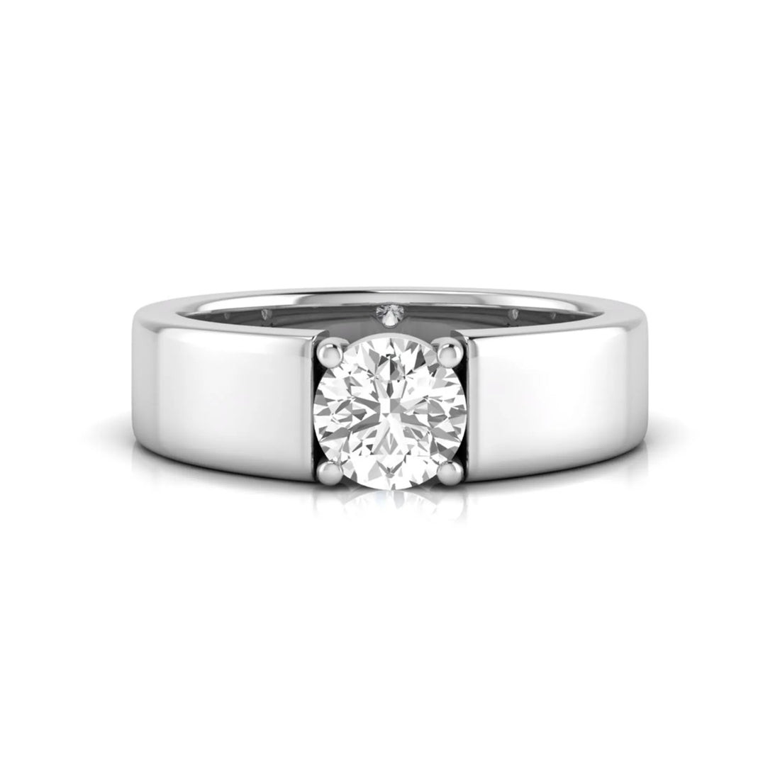 OctaPearl 1 ct Round Cut Lab Grown Diamond Solitaire Men's Engagement Ring