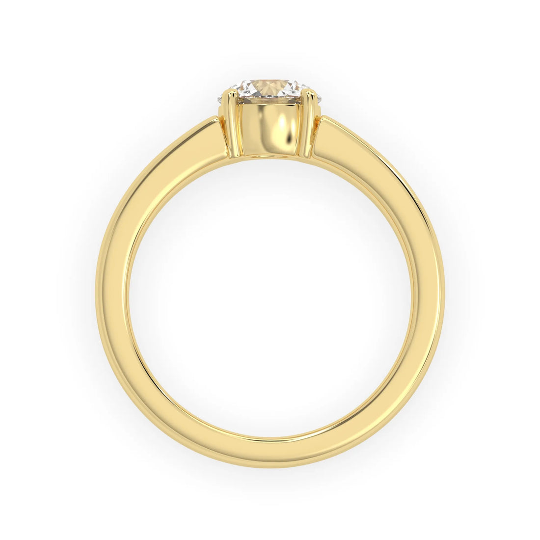 OctaPearl 1 ct Round Cut Lab Grown Diamond Solitaire Men's Engagement Ring