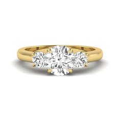 OctaPearl 1.5 ct Round Cut Lab Grown Diamond Three Stone Engagement Ring