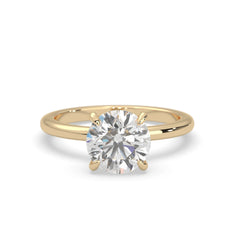 OctaPearl Round Cut Solitaire Lab Grown Diamond Engagement Ring