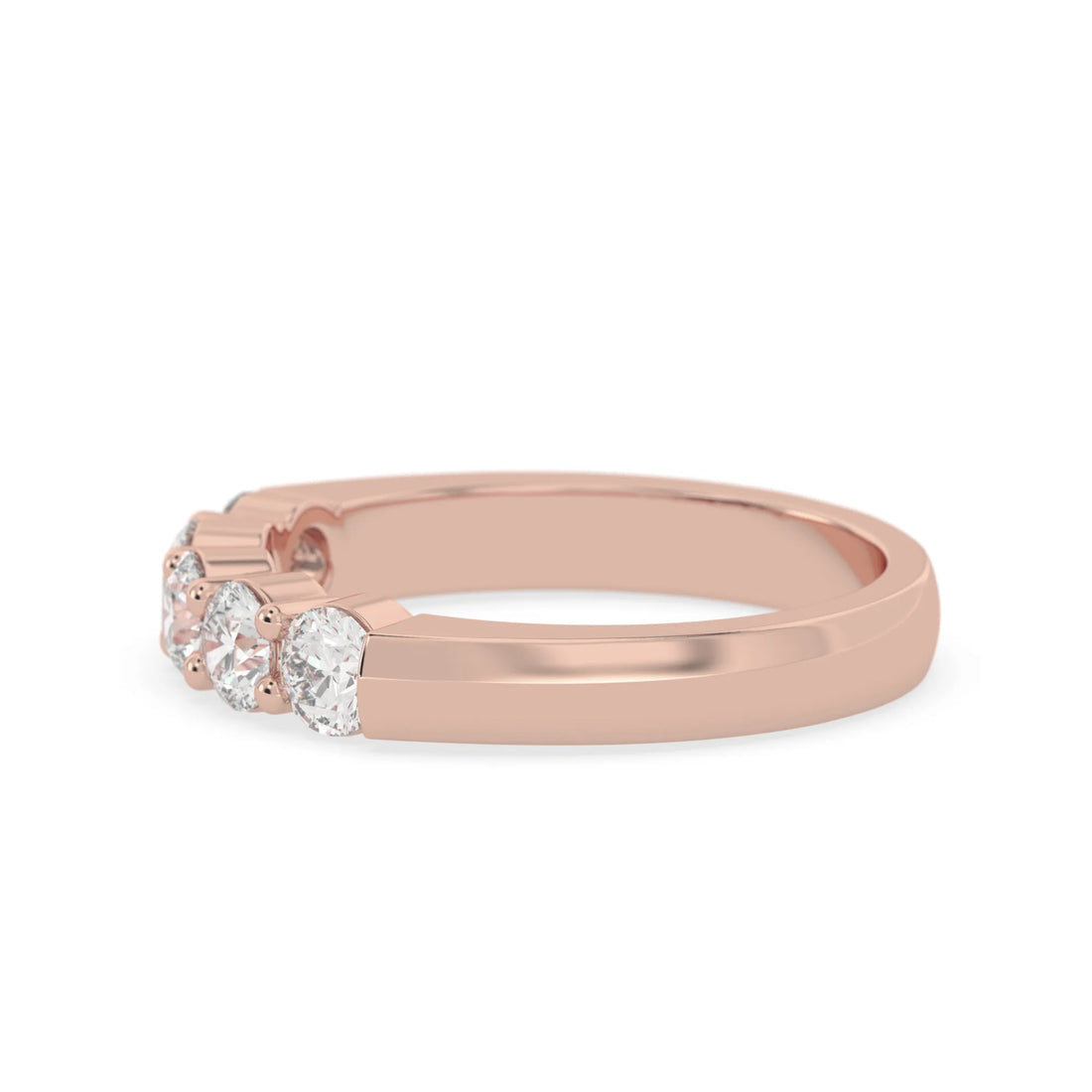 OctaPearl Classic Five Stone Lab Grown Diamond Eternity Band Ring