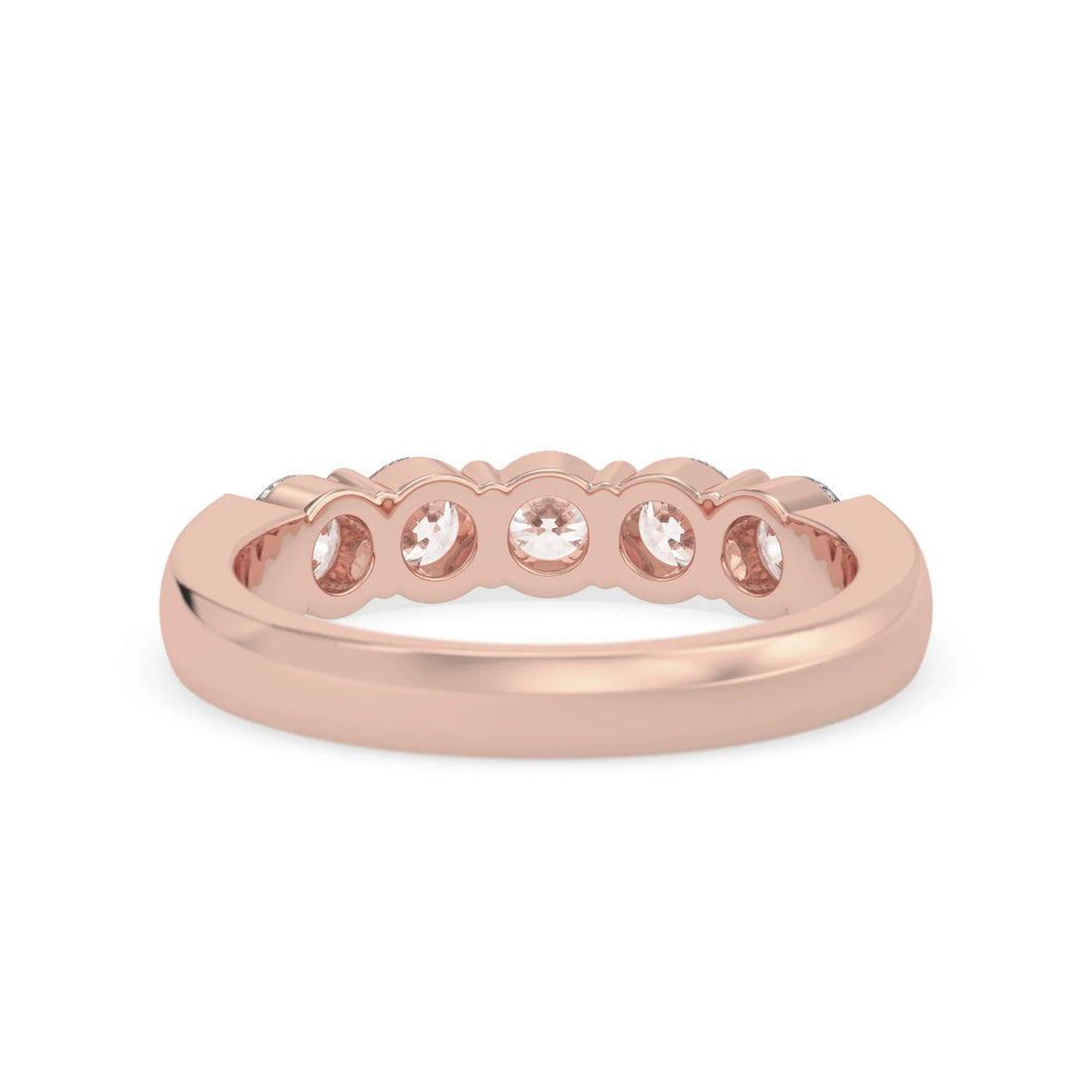 OctaPearl Classic Five Stone Lab Grown Diamond Eternity Band Ring