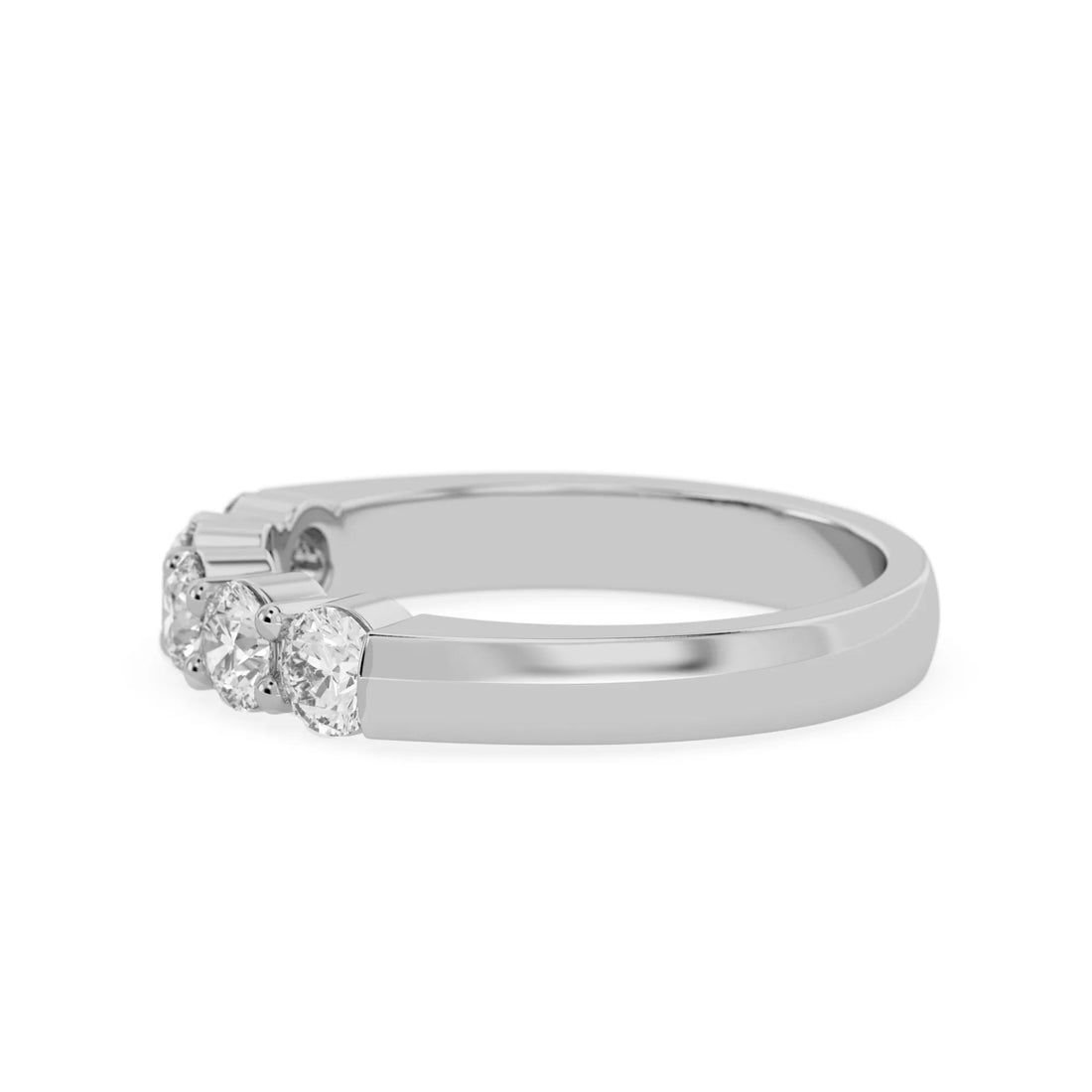 OctaPearl Classic Five Stone Lab Grown Diamond Eternity Band Ring