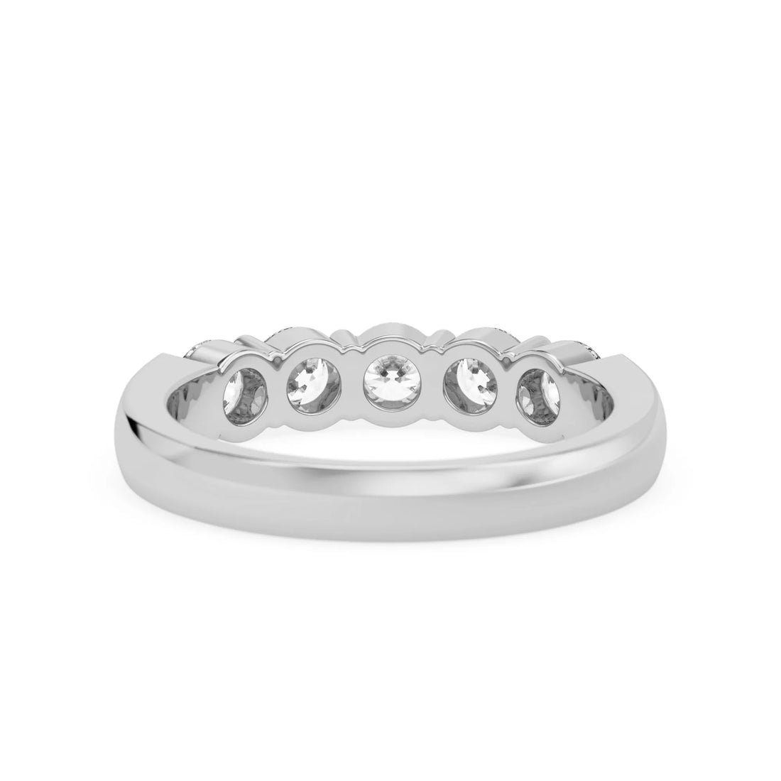 OctaPearl Classic Five Stone Lab Grown Diamond Eternity Band Ring