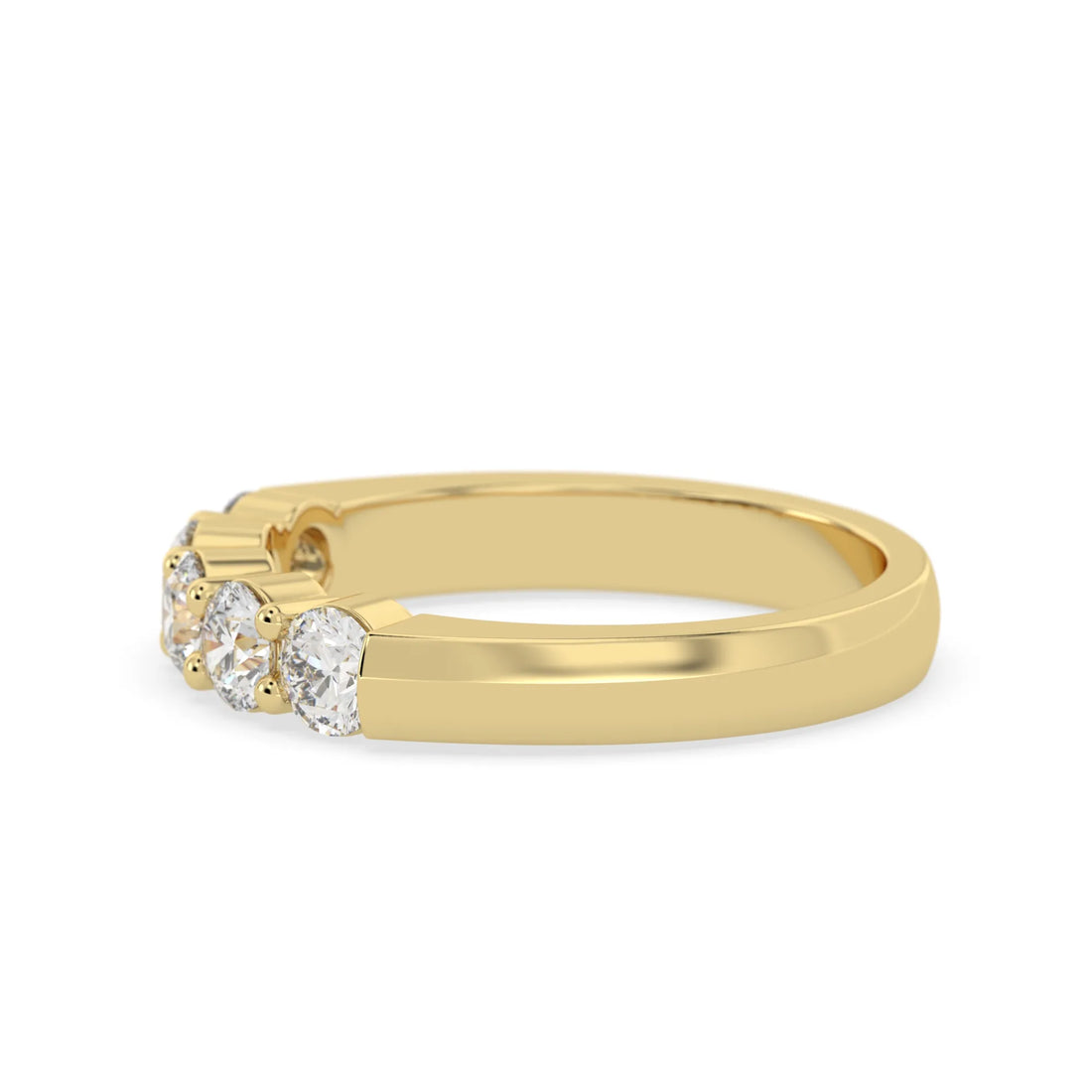 OctaPearl Classic Five Stone Lab Grown Diamond Eternity Band Ring