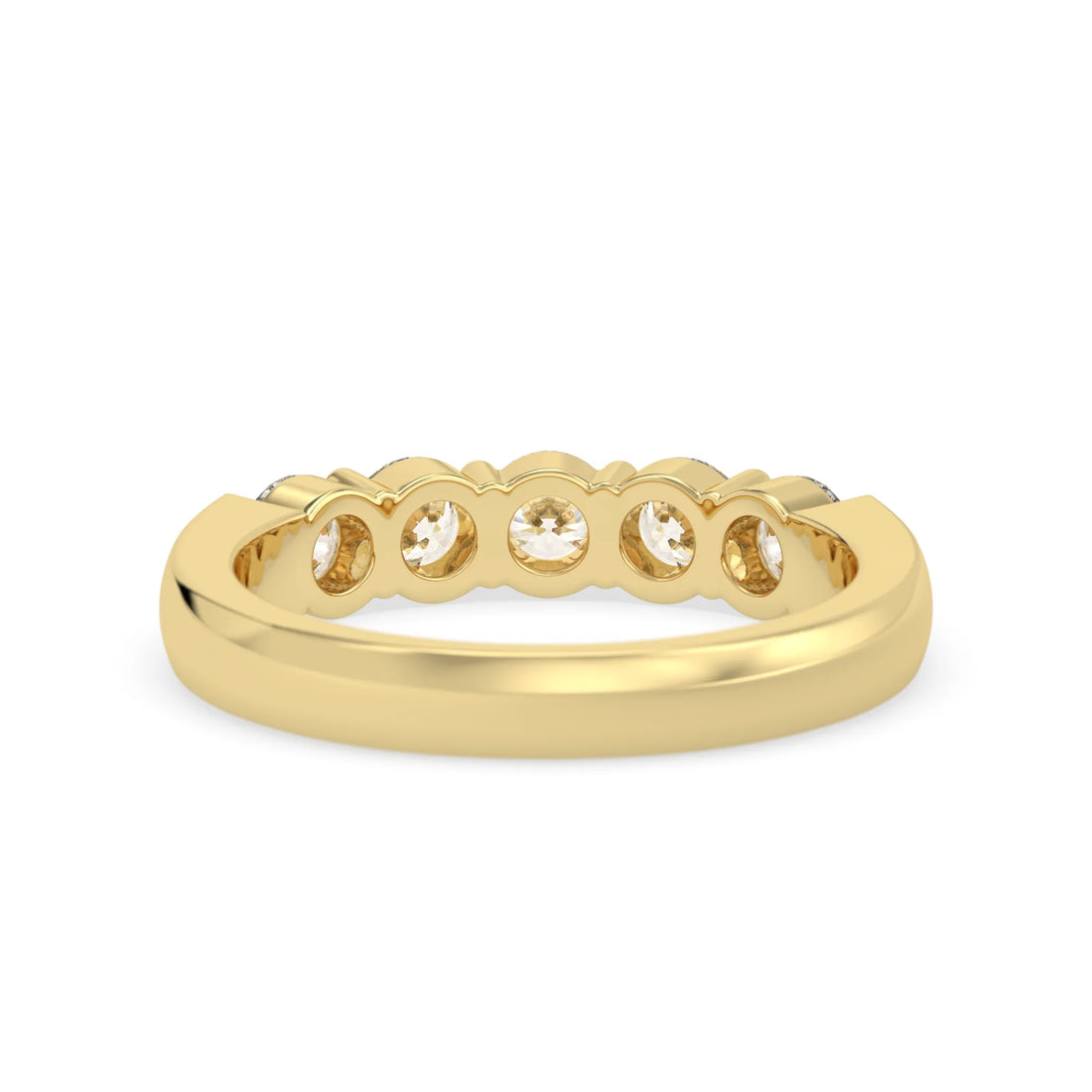 OctaPearl Classic Five Stone Lab Grown Diamond Eternity Band Ring