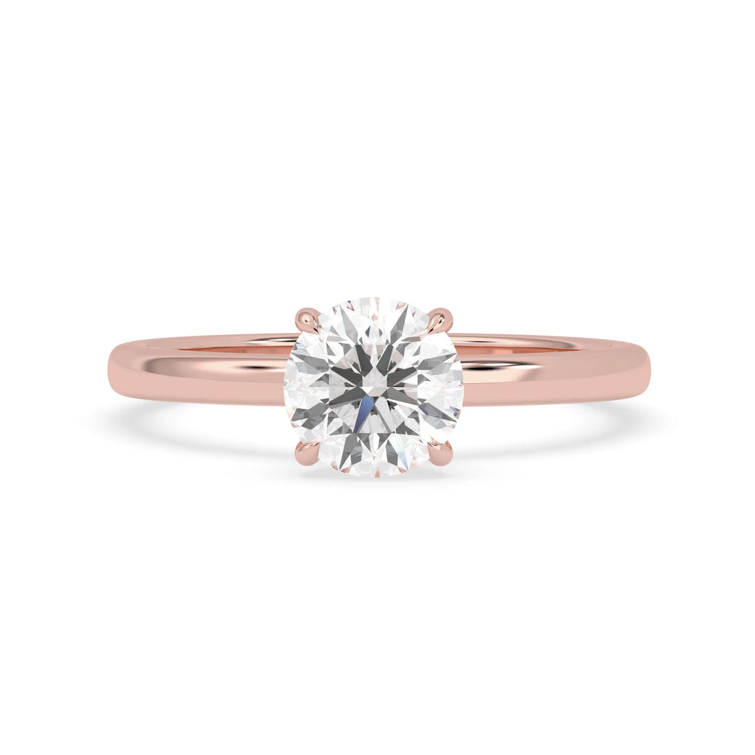 OctaPearl 1.5 ct Round Lab Grown Diamond Solitaire Engagement Ring