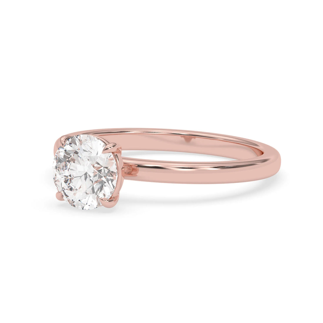 OctaPearl 1.5 ct Round Lab Grown Diamond Solitaire Engagement Ring