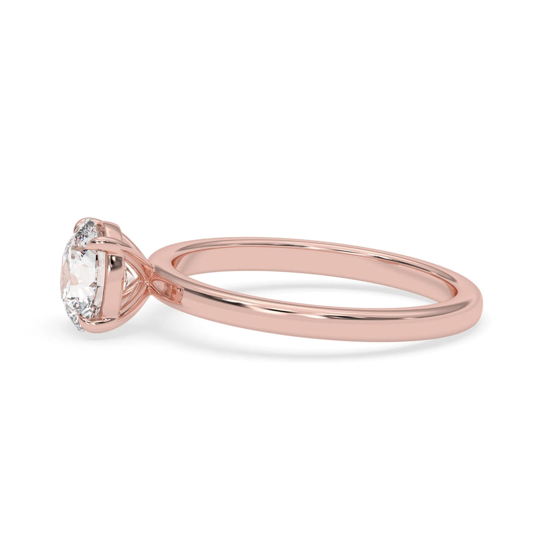 OctaPearl 1.5 ct Round Lab Grown Diamond Solitaire Engagement Ring