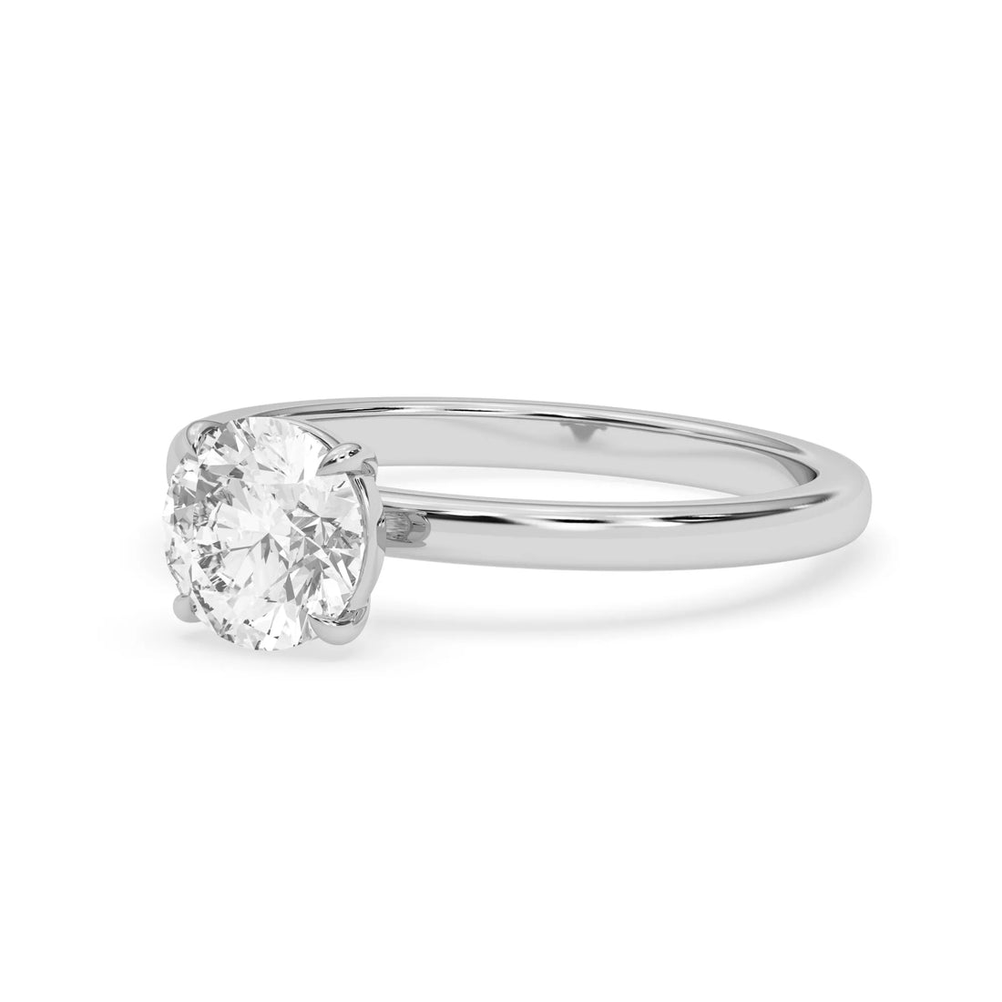 OctaPearl 1.5 ct Round Lab Grown Diamond Solitaire Engagement Ring
