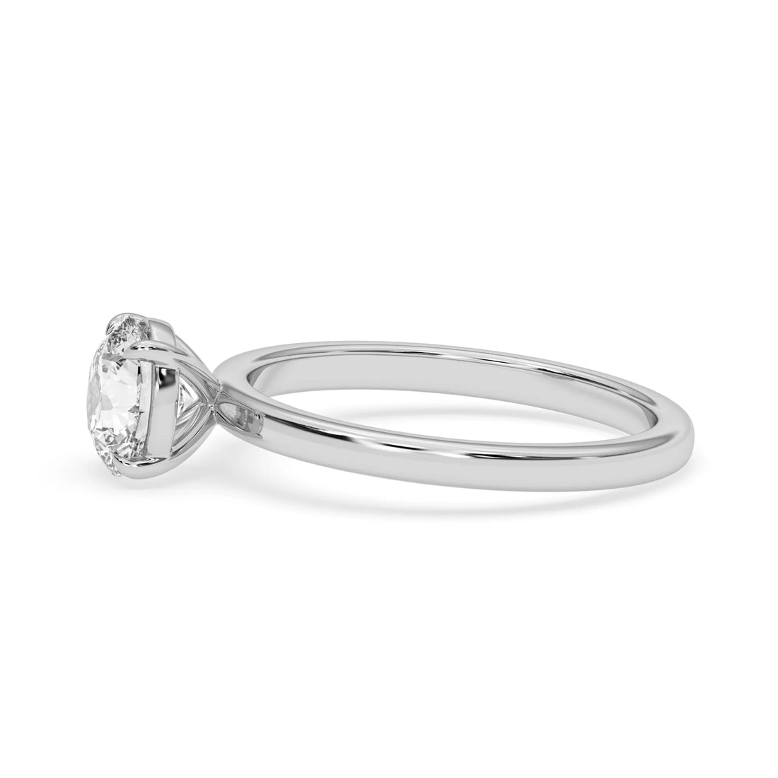 OctaPearl 1.5 ct Round Lab Grown Diamond Solitaire Engagement Ring