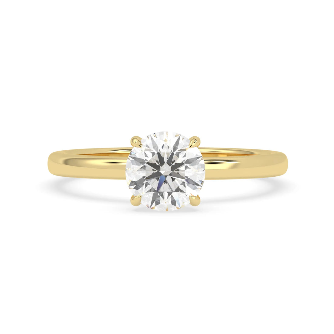 OctaPearl 1.5 ct Round Lab Grown Diamond Solitaire Engagement Ring
