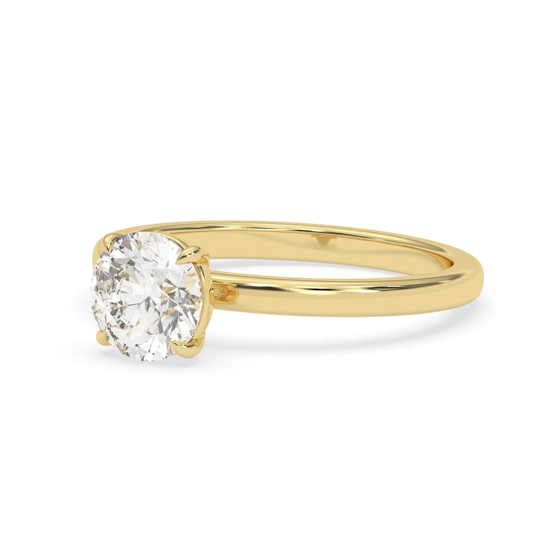 OctaPearl 1.5 ct Round Lab Grown Diamond Solitaire Engagement Ring