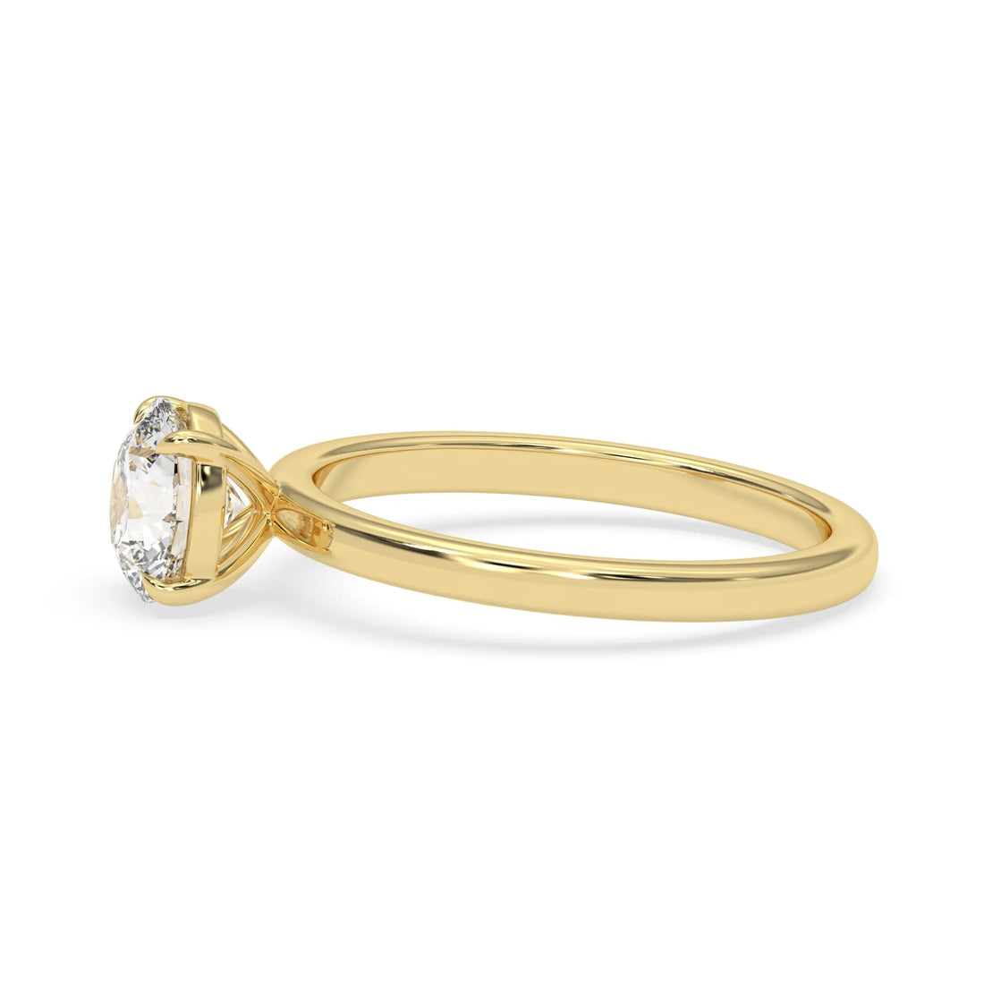 OctaPearl 1.5 ct Round Lab Grown Diamond Solitaire Engagement Ring