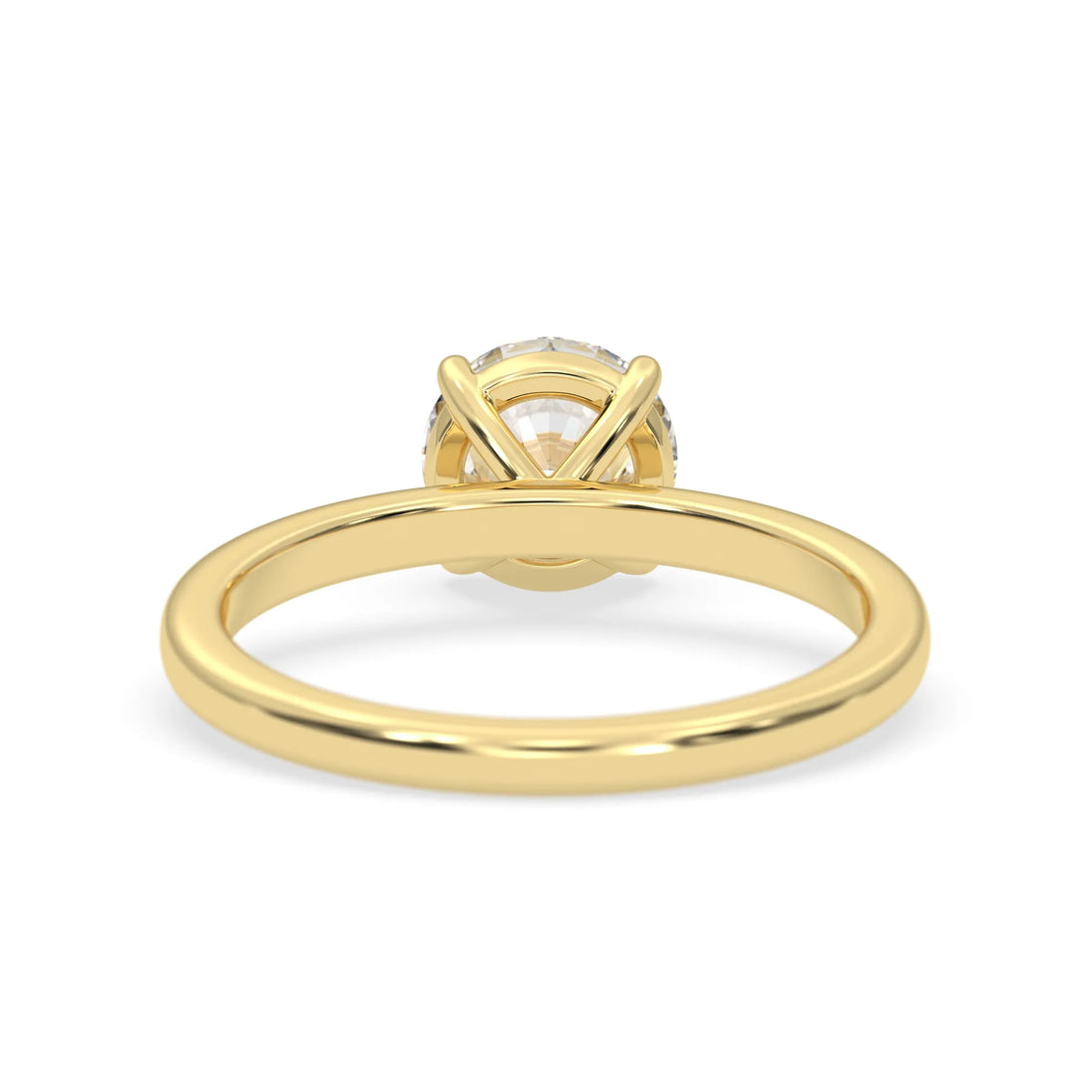 OctaPearl 1.5 ct Round Lab Grown Diamond Solitaire Engagement Ring