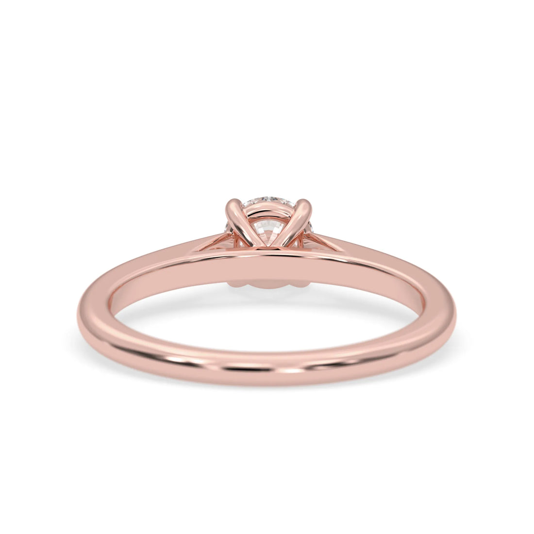 OctaPearl Round Cut Lab Grown Diamond Solitaire Engagement Ring