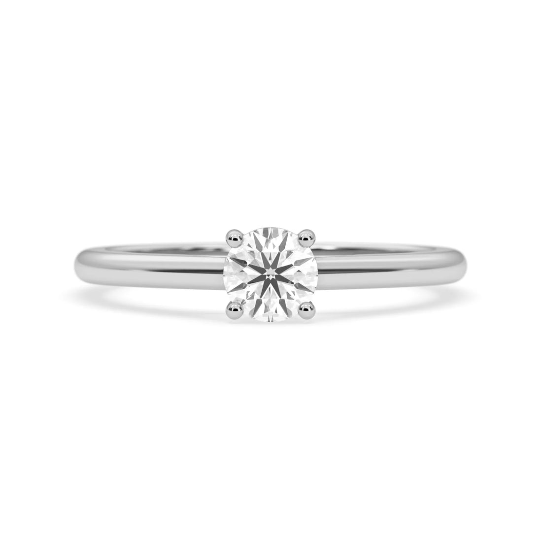 OctaPearl Round Cut Lab Grown Diamond Solitaire Engagement Ring