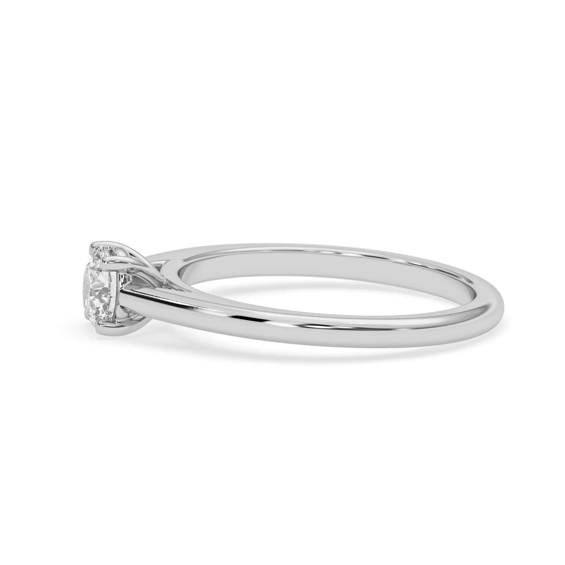 OctaPearl Round Cut Lab Grown Diamond Solitaire Engagement Ring