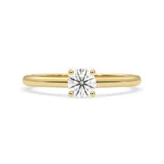 OctaPearl Round Cut Lab Grown Diamond Solitaire Engagement Ring