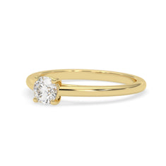 OctaPearl Round Cut Lab Grown Diamond Solitaire Engagement Ring - alternate view