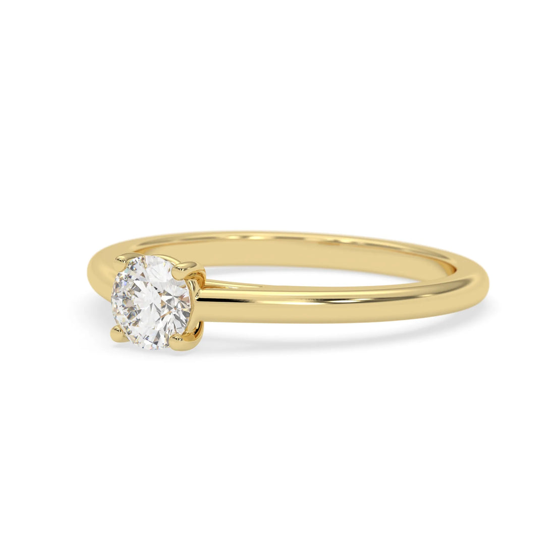OctaPearl Round Cut Lab Grown Diamond Solitaire Engagement Ring