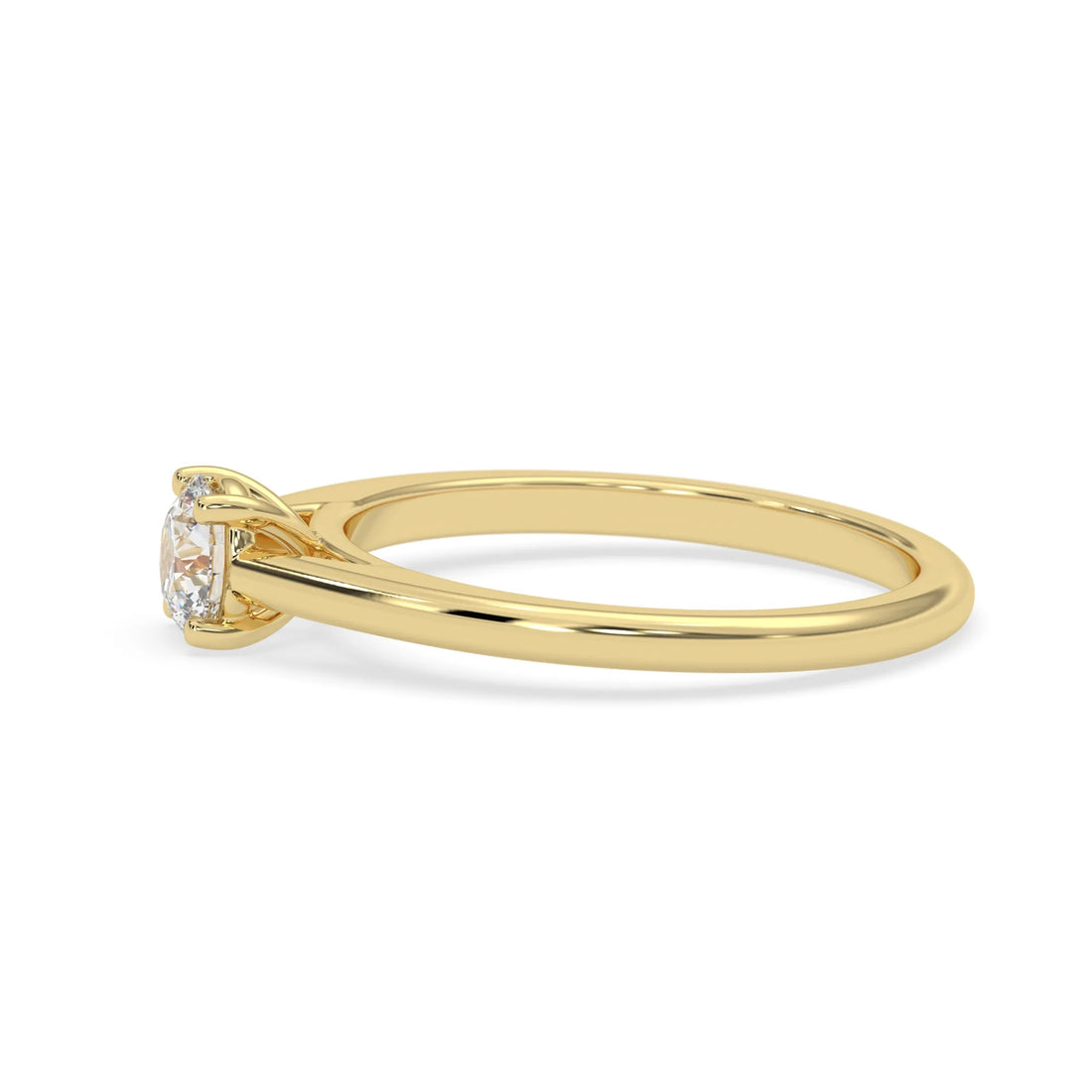 OctaPearl Round Cut Lab Grown Diamond Solitaire Engagement Ring